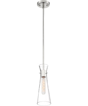 4"W Bahari 1-Light Pendant Polished Nickel