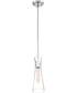 4"W Bahari 1-Light Pendant Polished Nickel