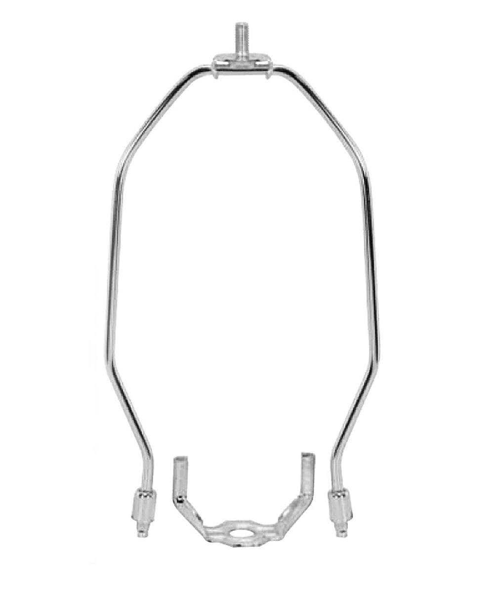 14" Polished Nickel Heavy Duty Harp Fitter For Lamp Shades