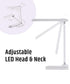 Brilli 15"H Bright-Clean Antimicrobial LED Desk Lamp Matte White Finish with Wireless Charging