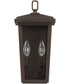 Donnelly 2-Light Outdoor Wall Mount In Oiled Bronze With Clear Glass