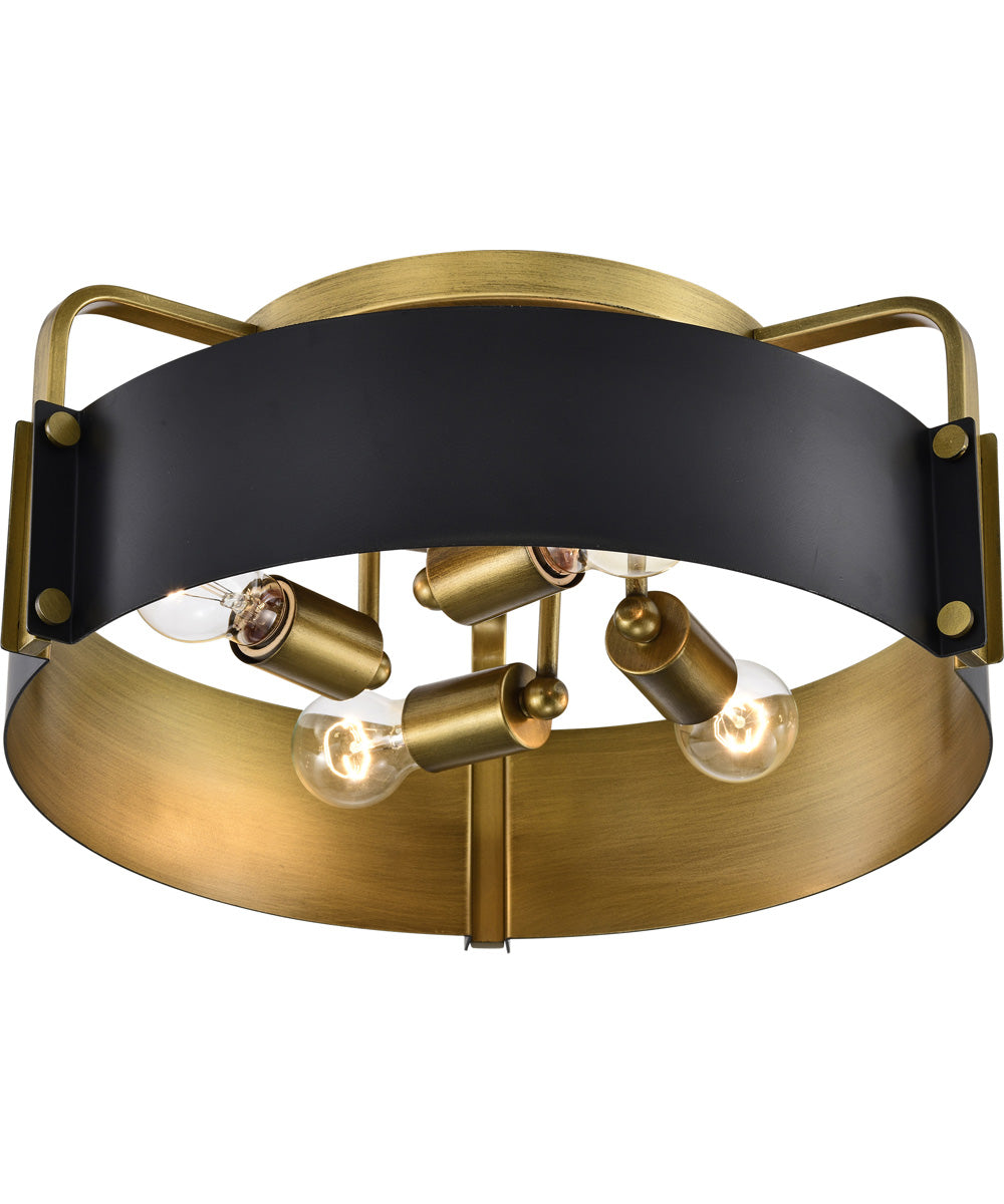 Altos 4-Light Close-to-Ceiling Matte Black