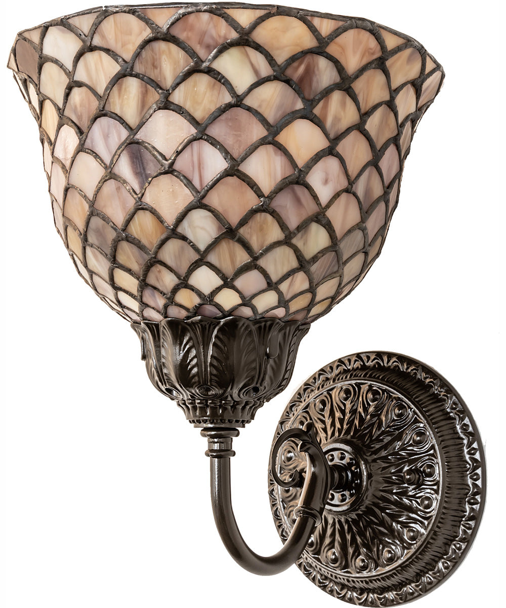 8" Wide Tiffany Fishscale Wall Sconce