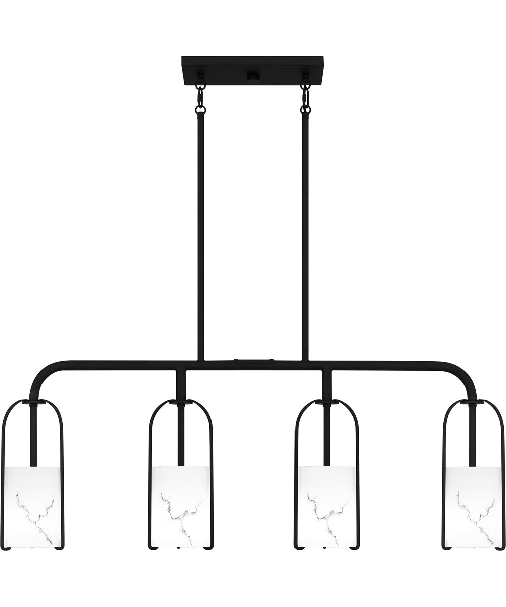 Fairbanks Medium 4-light Island Light Matte Black