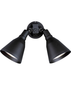 2-Light Adjustable Swivel Flood Light Black