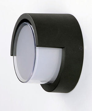 7"H Eyebrow LED 1 Light Outdoor Wall Mount Black