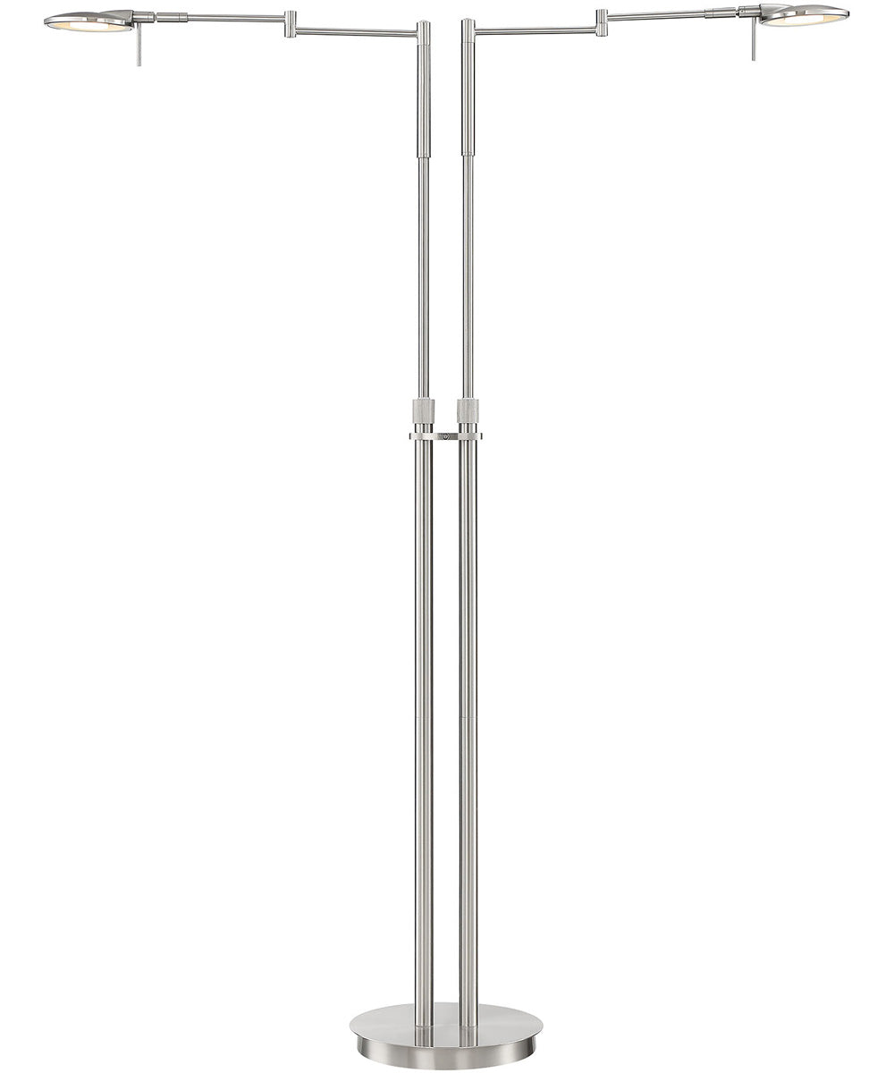 Dessau Turbo LED Floor Lamp Satin Nickel