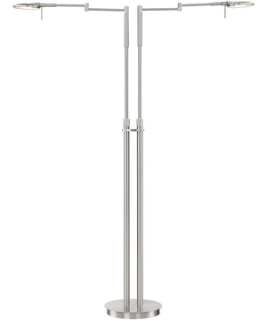Dessau Turbo LED Floor Lamp Satin Nickel