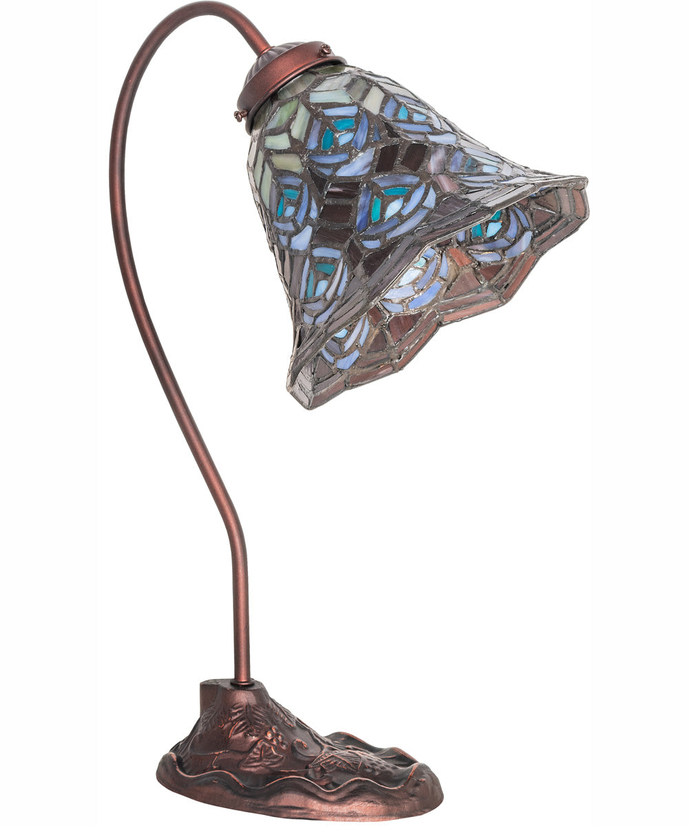 18" High Tiffany Peacock Feather Desk Lamp