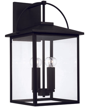 Bryson 4-Light Outdoor Wall-Lantern Rain or Shine - Black
