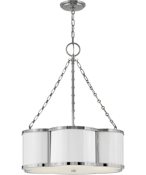 Chance 3-Light Medium Drum in Polished Nickel