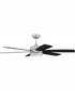52" Trevor 1-Light Ceiling Fan Painted Nickel