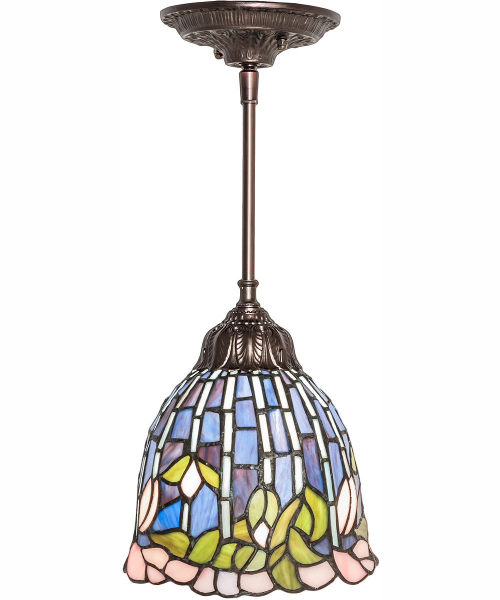 8" Wide Tiffany Flowering Lotus Mini Pendant