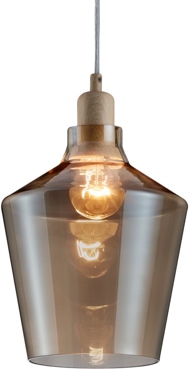 8"W Calais 1-Light  Pendant Transparent