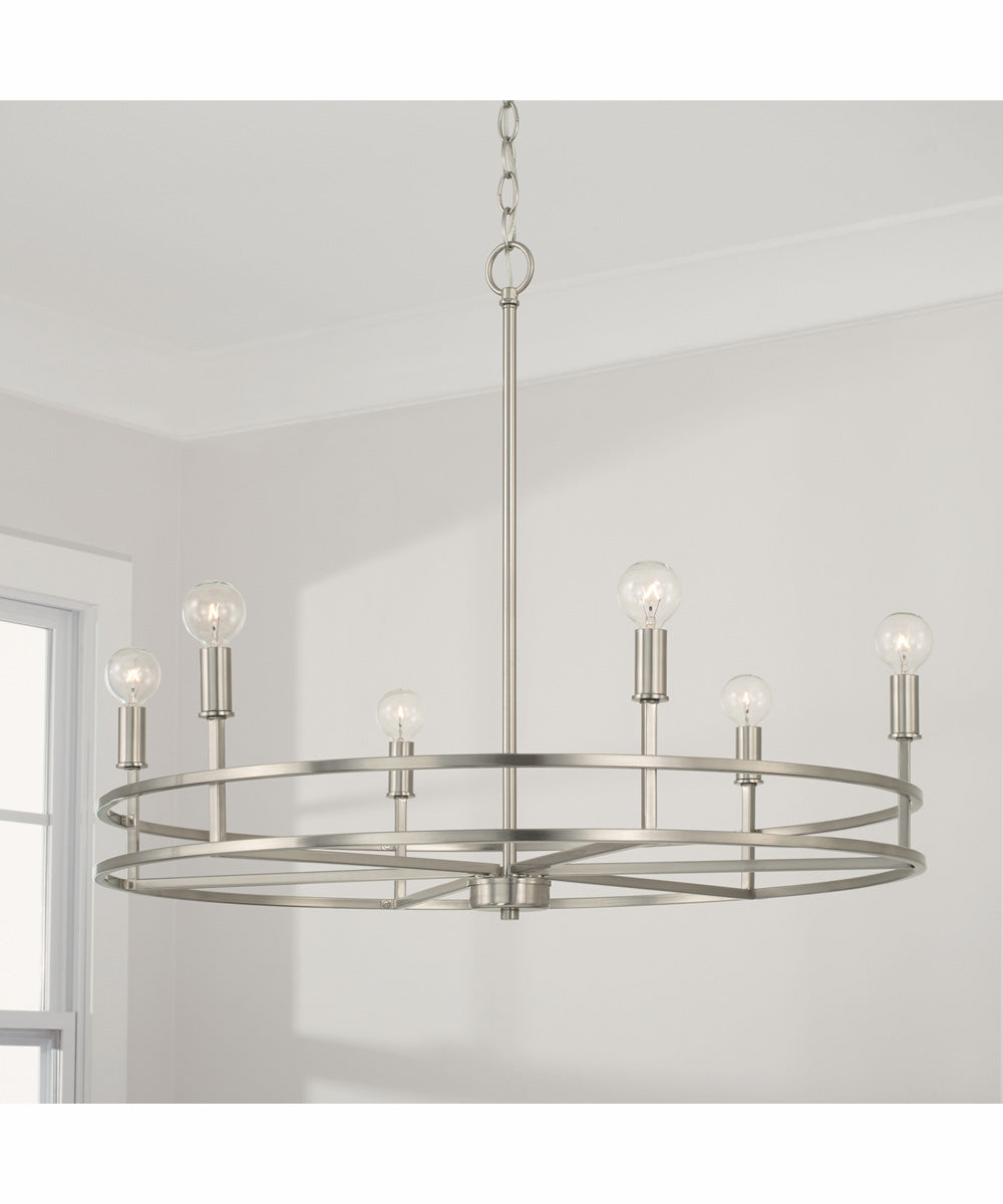 Fuller 6-Light Chandelier Brushed Nickel