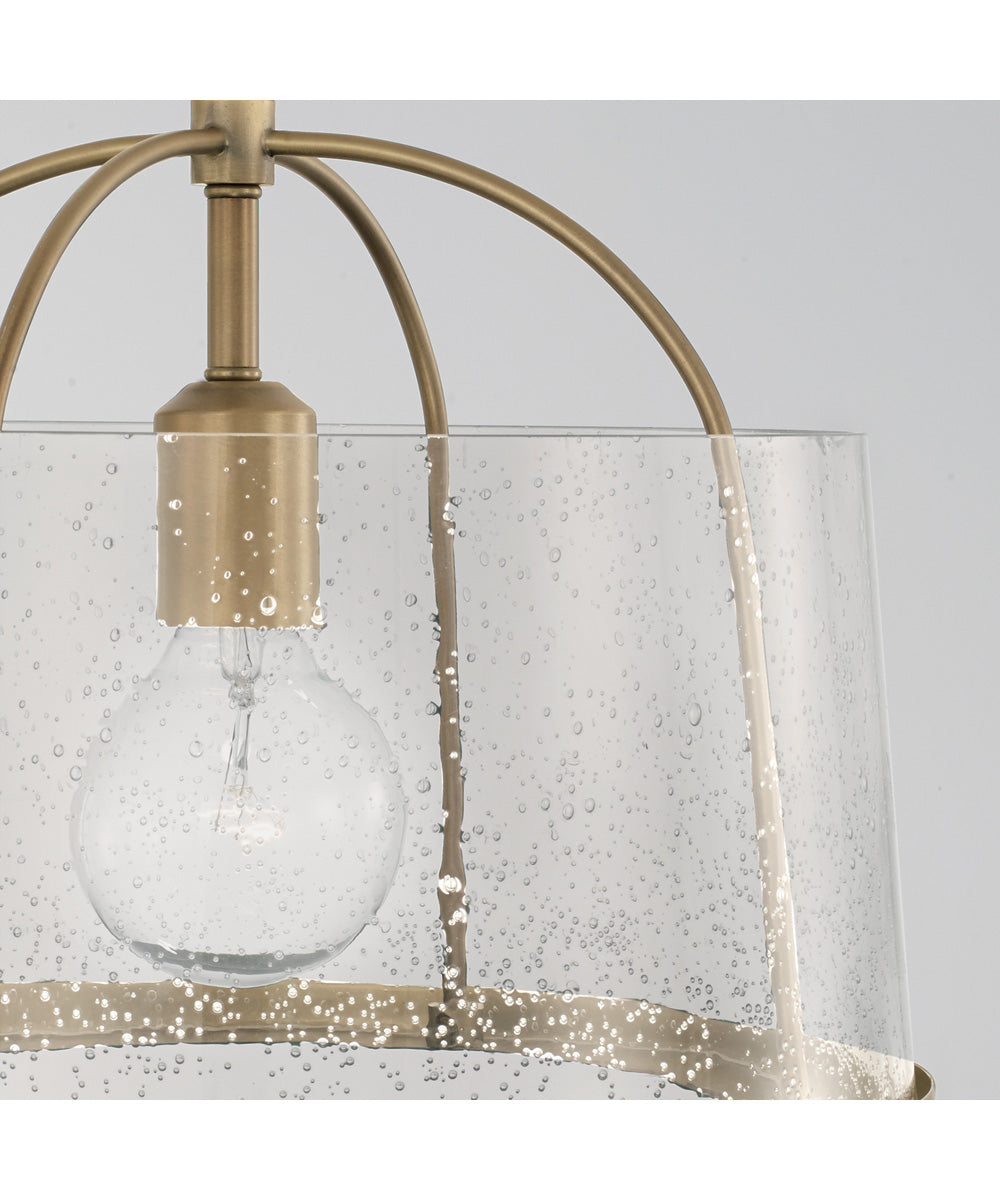 Madison 1-Light Dual-Mount Semi-Flush/Pendant Mount Aged Brass