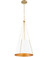 1-light Pendant Studio White w/ Aged Brass