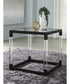 Nallynx Square End Table Metallic Gray