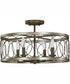 Madeline 4-Light Semi-Flush Brushed Silver and Bronze