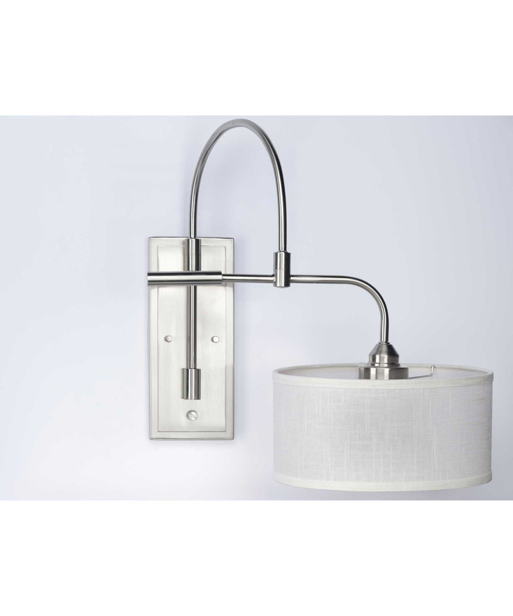 Kempsey 1-Light Swing Arm Wall Bracket Brushed Nickel