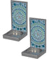 6 Inch H Sea Bubbles 2-Piece Mosaic Candle Holder Set (Candles Not Included)