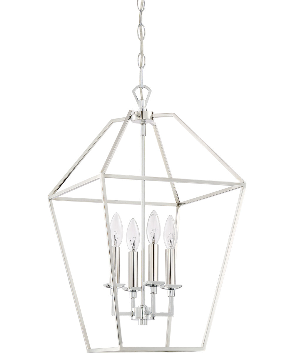 Aviary 4-light Pendant Polished Nickel