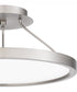 Outskirts Medium Semi Flush Mount Brushed Nickel