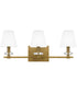 Kelsey Glen Large 3-light Bath Light Weathered Brass