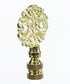 Polished Brass Oval Lace Lamp Finial 2.25"h