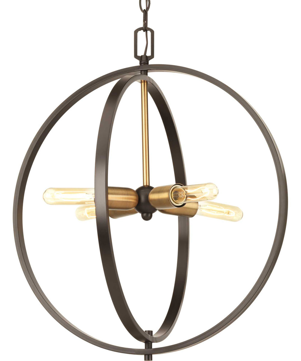Swing 4-Light Global Pendant Light Antique Bronze