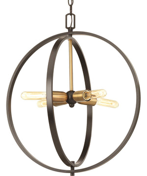 Swing 4-Light Global Pendant Light Antique Bronze