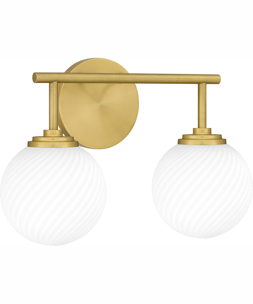 Eloise Medium 2-light Bath Light Aged Brass
