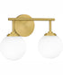 Eloise Medium 2-light Bath Light Aged Brass