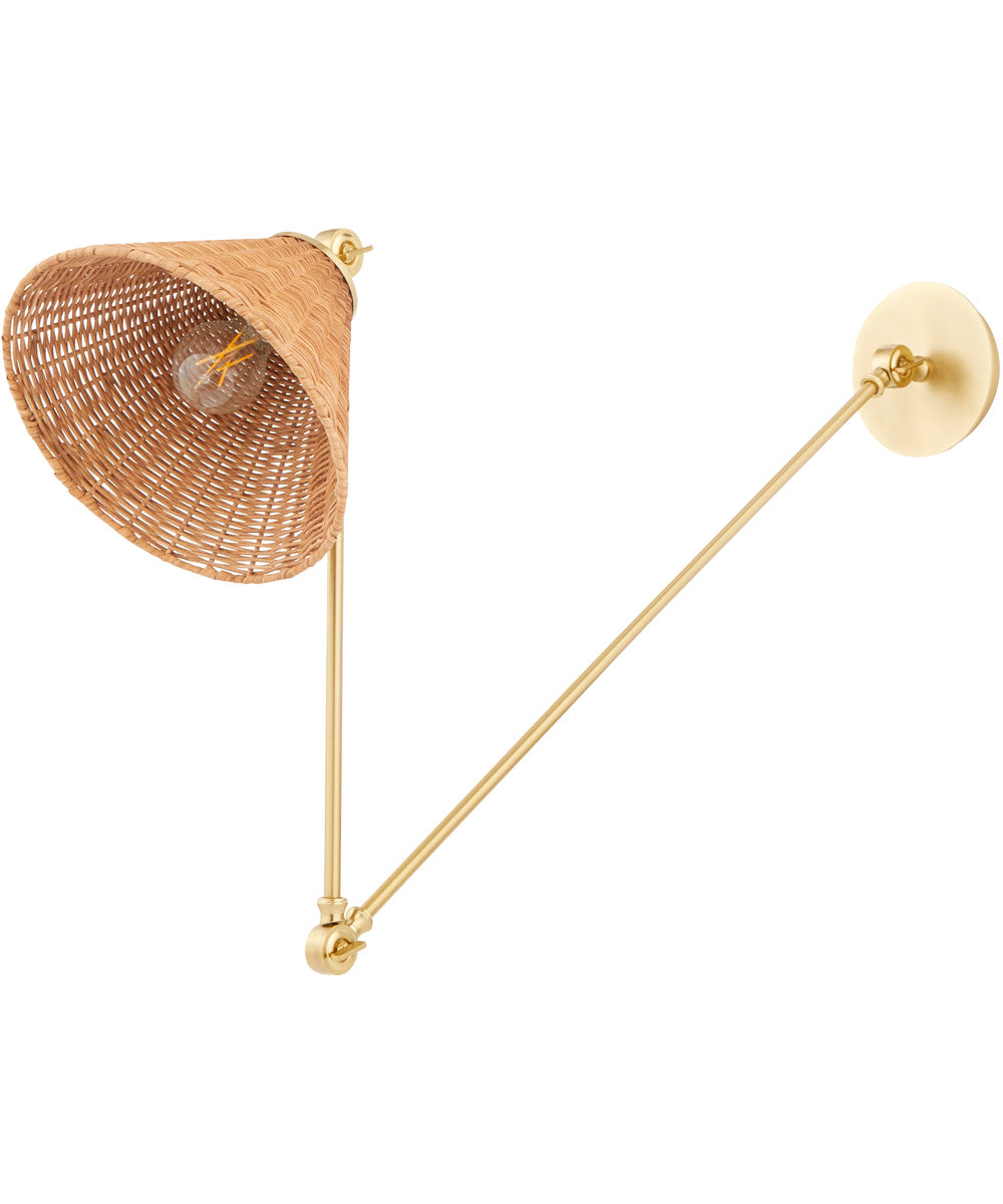 1-light Wall Mount Light Fixture Aged Brass