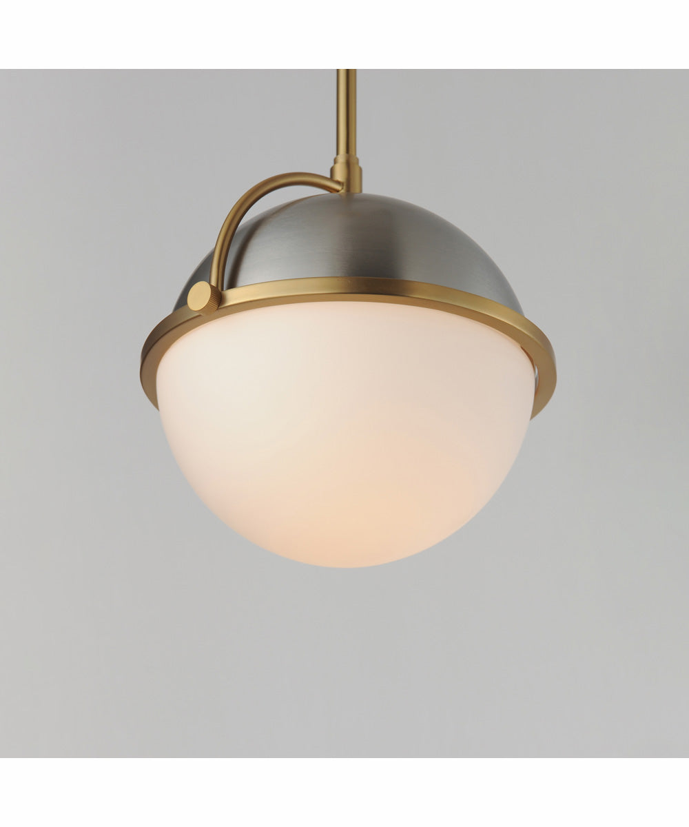 Duke 10 inch Single Pendant Satin Nickel / Satin Brass