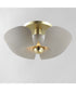 Poppy 18 inch Flush Mount Silver Gold / Satin Brass