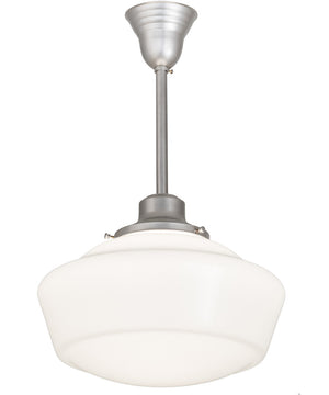 16" Revival Schoolhouse W/Traditional Globe Pendant