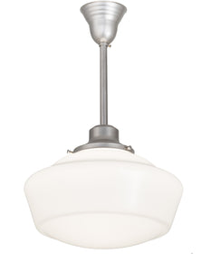 16" Revival Schoolhouse W/Traditional Globe Pendant