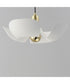 Poppy 18 inch Pendant White/Satin Brass
