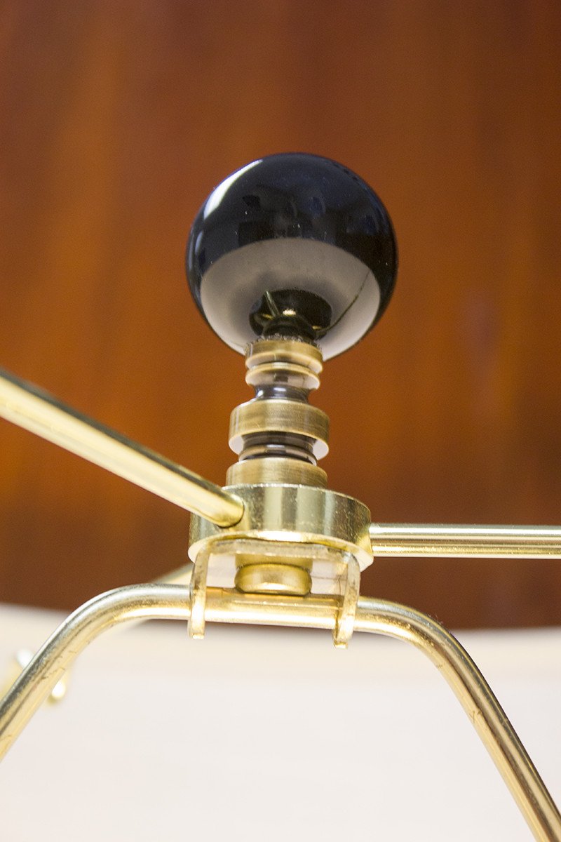 Ceramic Black Ball Antique Base Lamp Finial 2"h