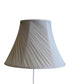 8"W Floating Shade Plug-In Wall Light Eggshell Silk Fabric Twist