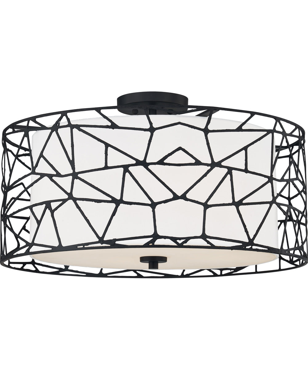 Newcastle 4-light Semi Flush Mount Matte Black