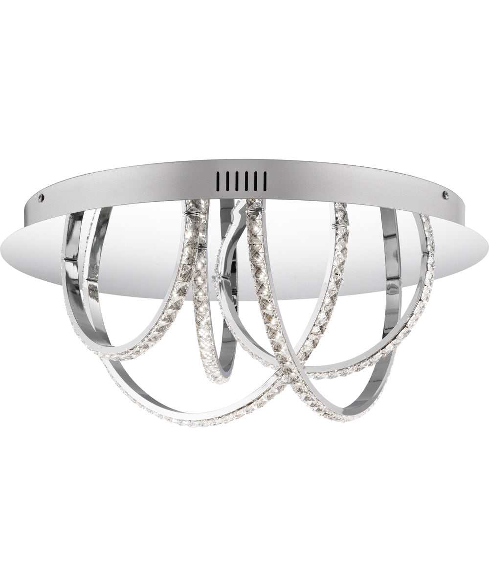 Diamond  Flush Mount Polished Chrome