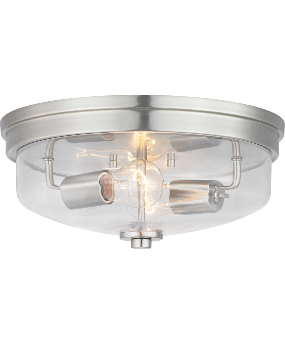 Blakely 2-Light 13-5/8" Flush Mount Brushed Nickel