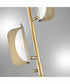 Qwin 3-Light Led 3-Light Floor Lamp Antique Brass/White Acrylic Shade