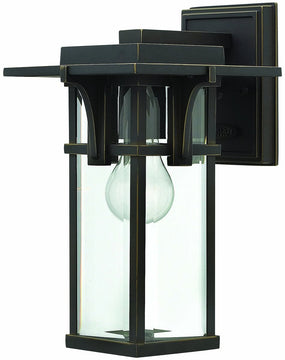 12"H Manhattan 1-Light Outdoor Wall Light Oil Rubbed Bronze
