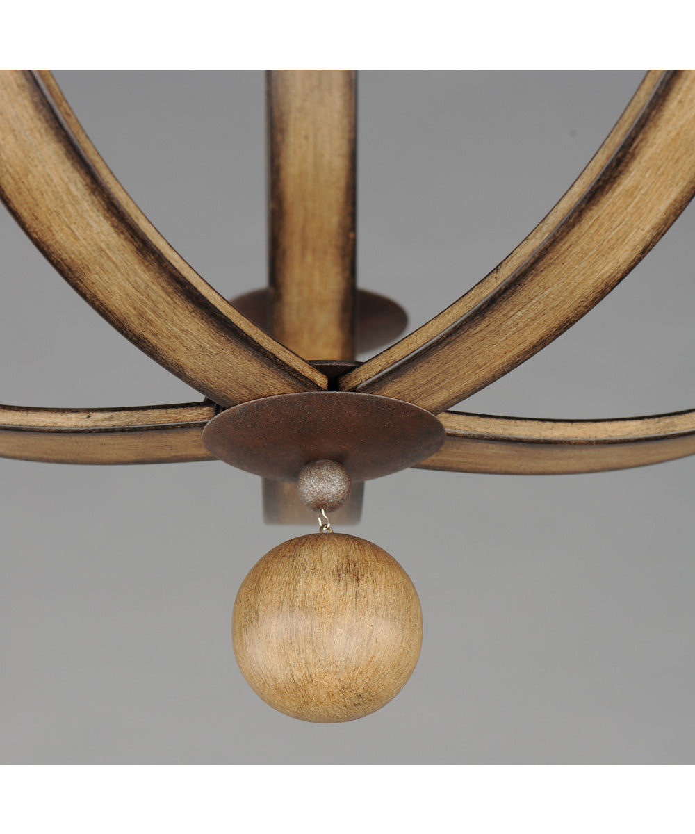 Basque 5-Light Chandelier Driftwood/Anthracite