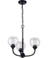 Glenda 3-Light Chandelier Flat Black