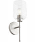Tribute 1-light Wall Mount Light Fixture Satin Nickel
