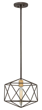12"W Astrid 1-Light Pendant in Metallic Matte Bronze